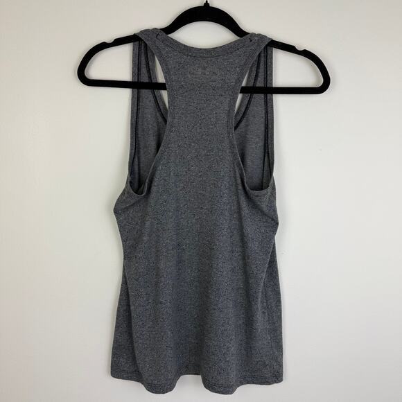 Under Armour Threadborne Womens Light Grey Heather Racerback Active Tank Top - Picture 2 of 7